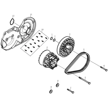 Componentes del CVT · variante B
