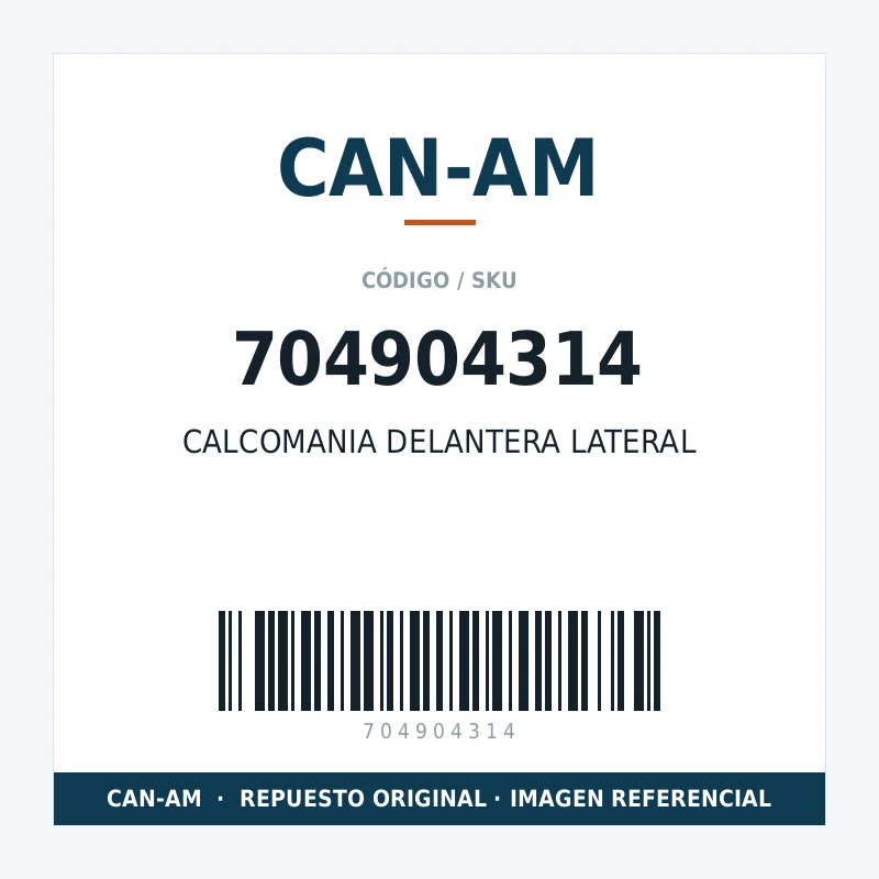 CALCOMANIA DELANTERA LATERAL CAN-AM 704904314