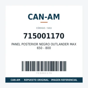 PANEL POSTERIOR NEGRO OUTLANDER MAX 650 - 800 CAN-AM 715001170