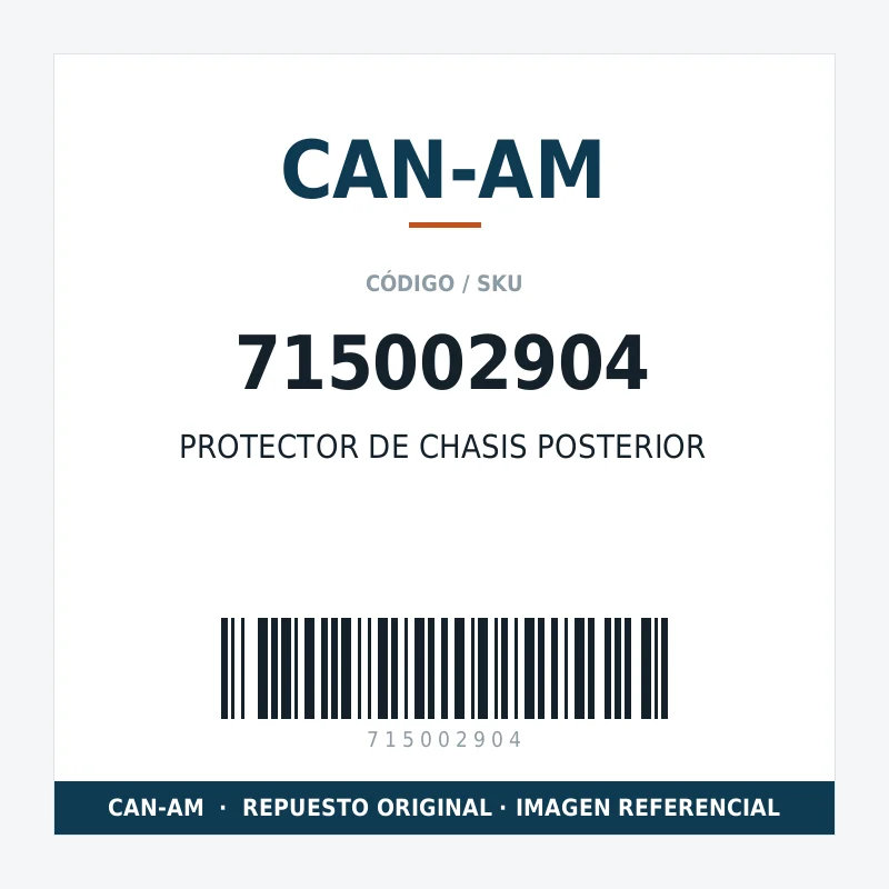 PROTECTOR DE CHASIS POSTERIOR CAN-AM 715002904