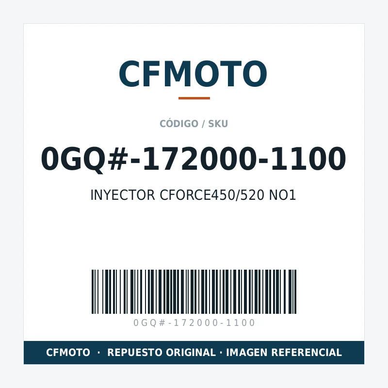 INYECTOR CFORCE450/520 NO1 CFMOTO 0GQ#-172000-1100