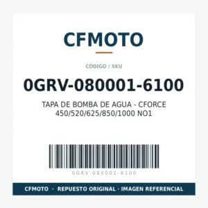 TAPA DE BOMBA DE AGUA - CFORCE 450/520/625/850/1000 NO1 CFMOTO 0GRV-080001-6100