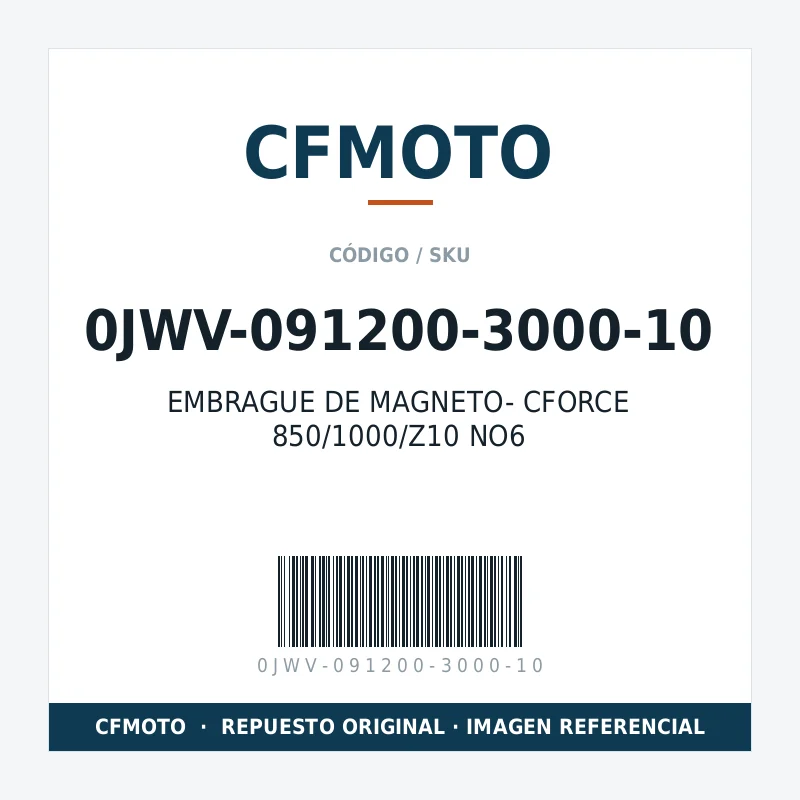 EMBRAGUE DE MAGNETO- CFORCE 850/1000/Z10 NO6 CFMOTO 0JWV-091200-3000-10