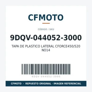 TAPA DE PLASTICO LATERAL CFORCE450/520 NO14 CFMOTO 9DQV-044052-3000