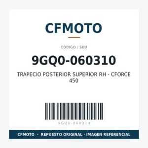 TRAPECIO POSTERIOR SUPERIOR RH - CFORCE 450 CFMOTO 9GQ0-060310