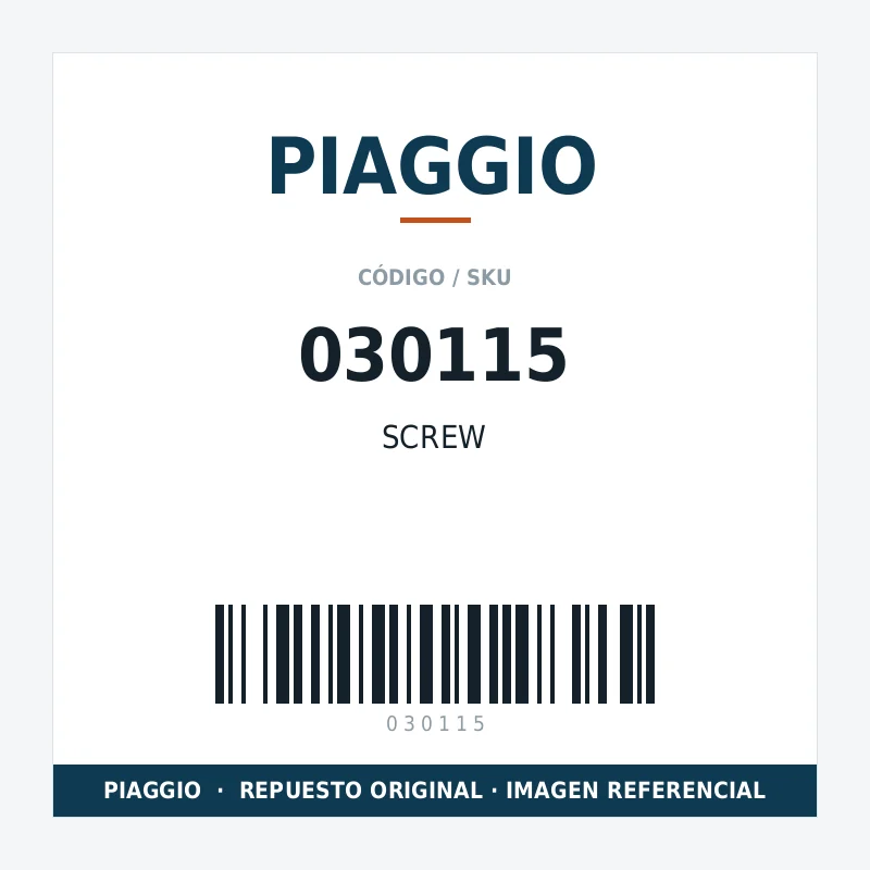 SCREW PIAGGIO 030115