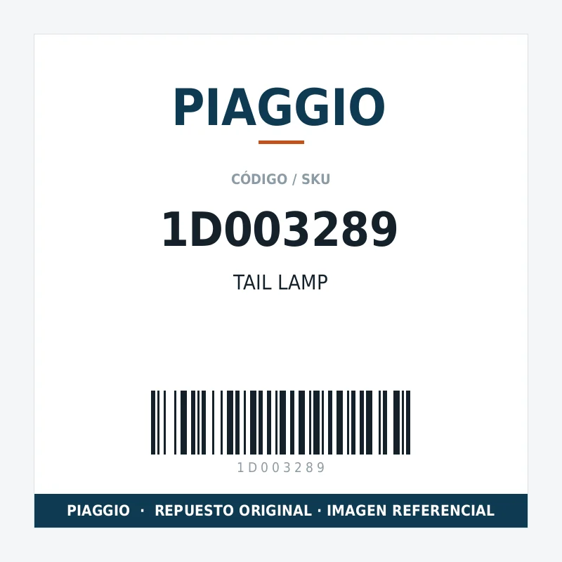 TAIL LAMP PIAGGIO 1D003289