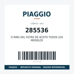 O RING DEL FILTRO DE ACEITE TODOS LOS MODELOS PIAGGIO 285536