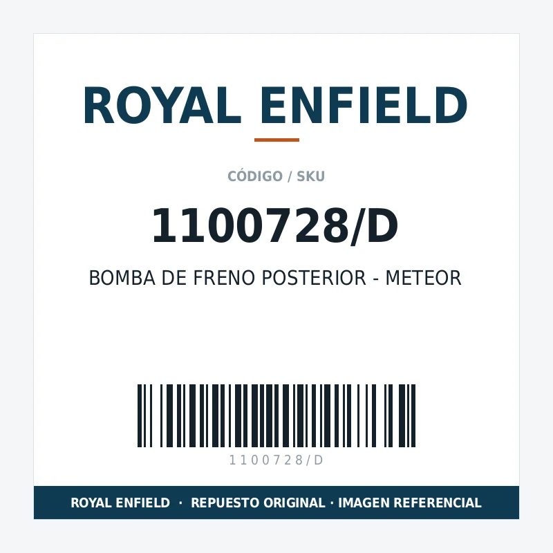 BOMBA DE FRENO POSTERIOR - METEOR ROYAL ENFIELD 1100728/D