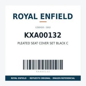 PLEATED SEAT COVER SET BLACK C ROYAL ENFIELD KXA00132