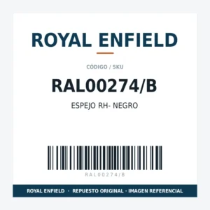 ESPEJO RH- NEGRO ROYAL ENFIELD RAL00274/B