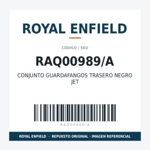 CONJUNTO GUARDAFANGOS TRASERO NEGRO JET ROYAL ENFIELD RAQ00989/A