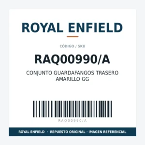 CONJUNTO GUARDAFANGOS TRASERO AMARILLO GG ROYAL ENFIELD RAQ00990/A