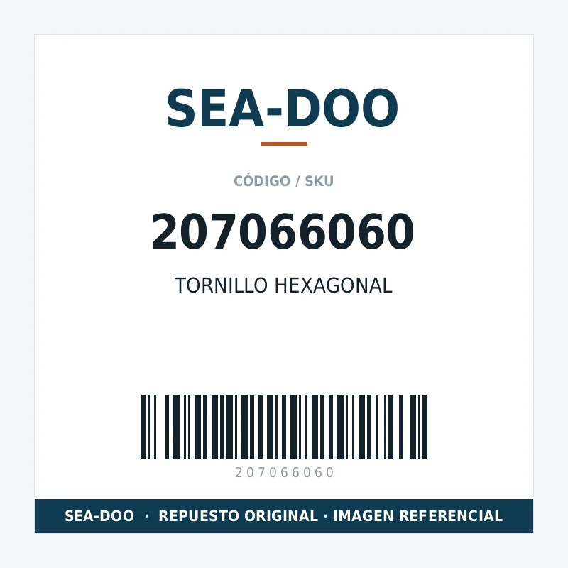 TORNILLO HEXAGONAL SEA-DOO 207066060