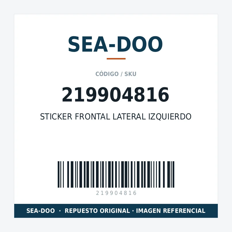 STICKER FRONTAL LATERAL IZQUIERDO SEA-DOO 219904816