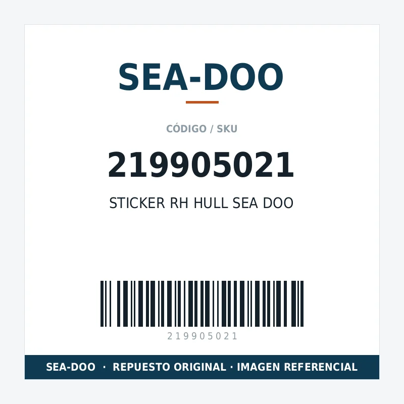 STICKER RH HULL SEA DOO SEA-DOO 219905021