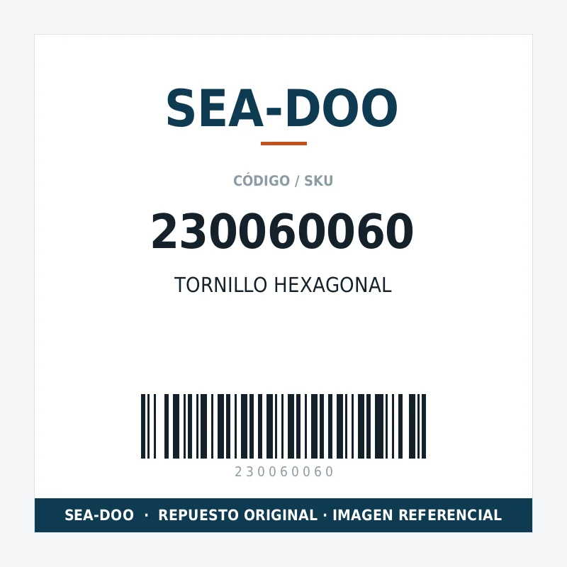 TORNILLO HEXAGONAL SEA-DOO 230060060