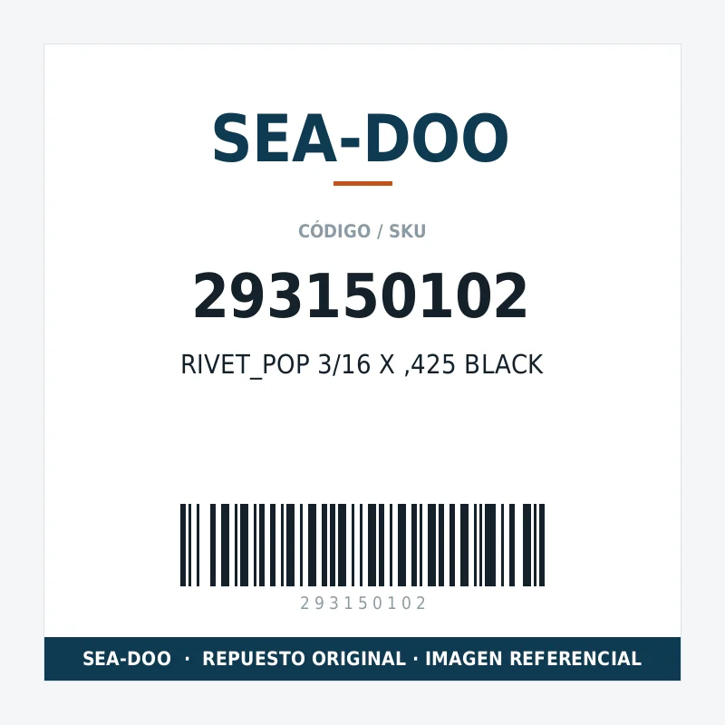 RIVET_POP 3/16 X ,425 BLACK SEA-DOO 293150102