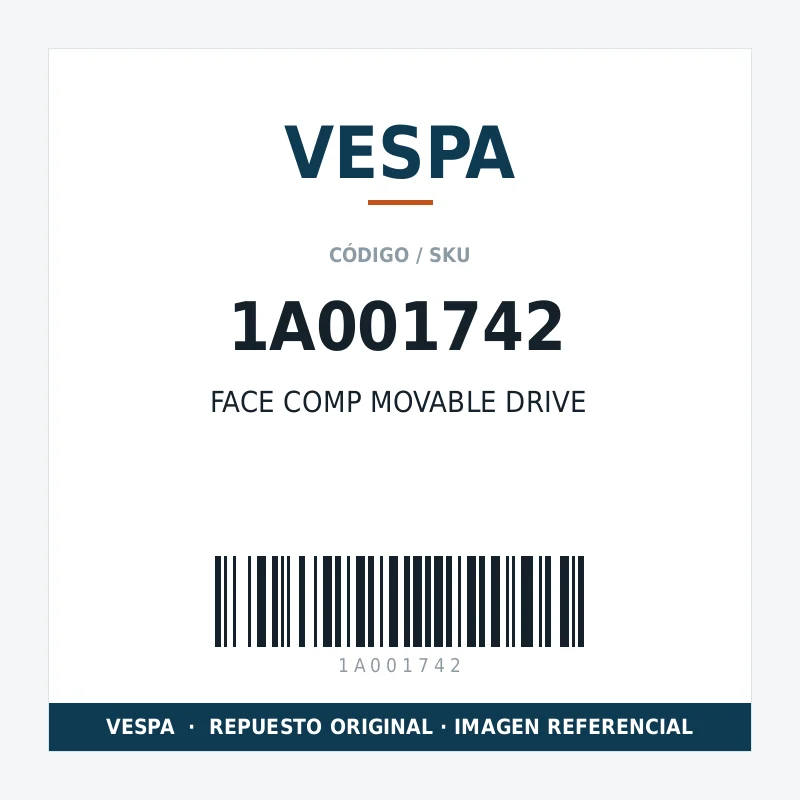 FACE COMP MOVABLE DRIVE VESPA 1A001742