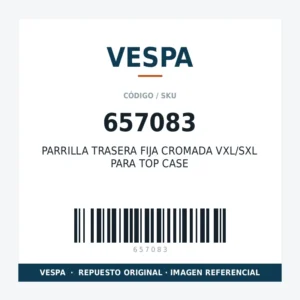 PARRILLA TRASERA FIJA CROMADA VXL/SXL PARA TOP CASE VESPA 657083