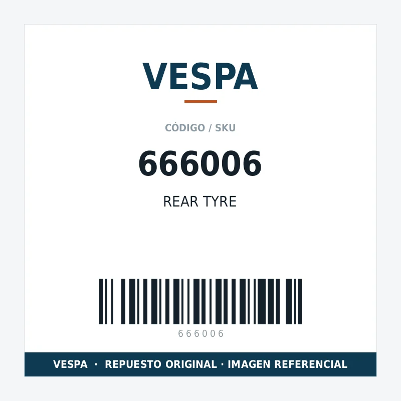REAR TYRE VESPA 666006