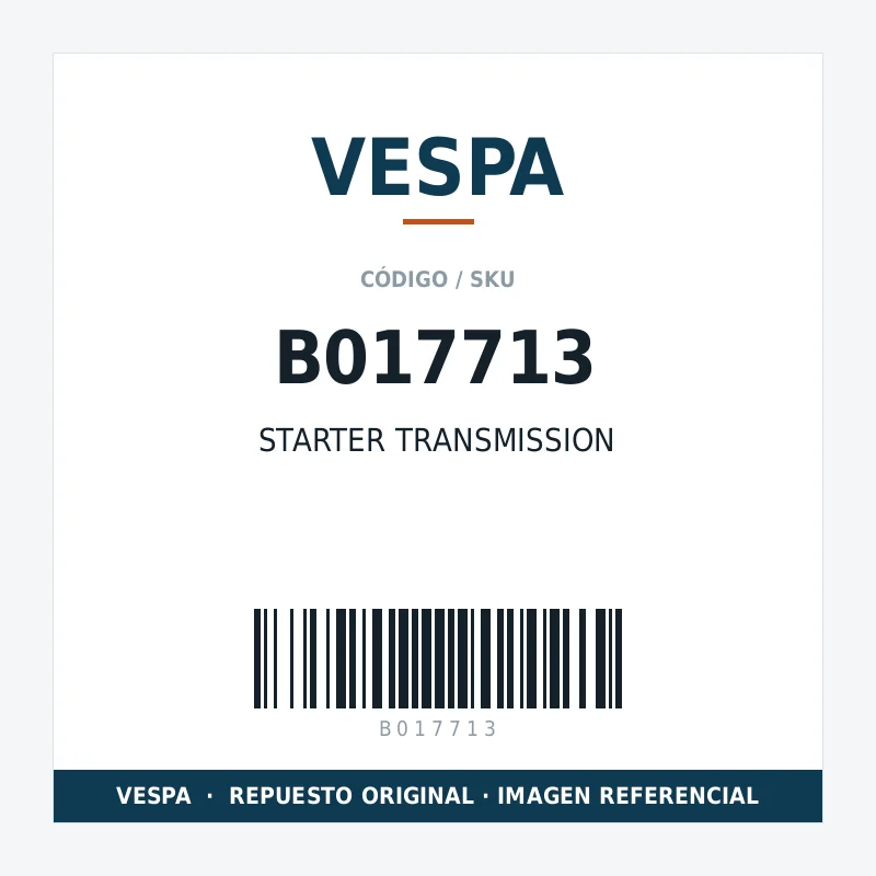 STARTER TRANSMISSION VESPA B017713