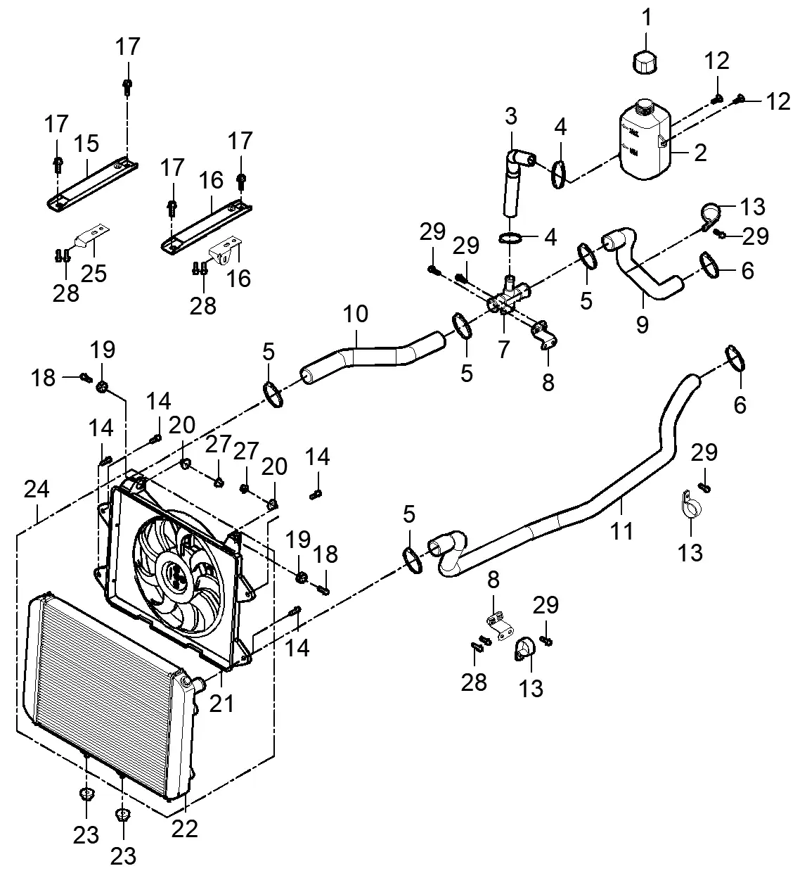 Despiece SWM – Sistema de refrigeración