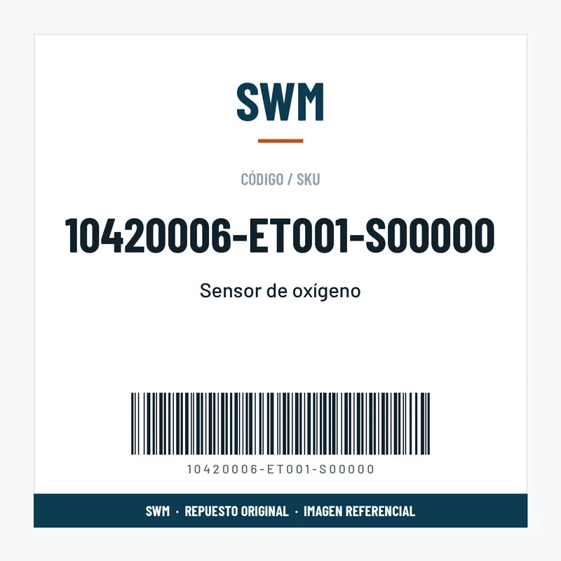 Sensor de oxígeno – SWM 10420006-ET001-S00000