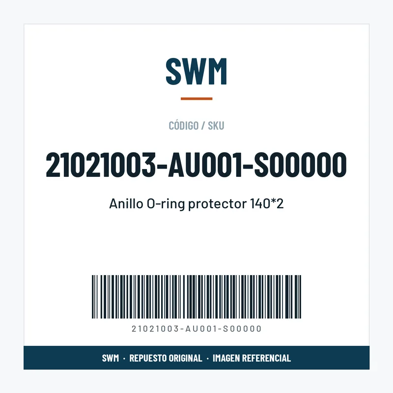 Anillo O-ring protector 140*2 – SWM 21021003-AU001-S00000