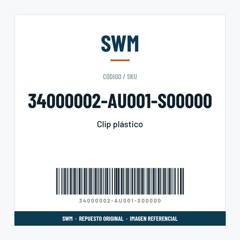 Clip plástico – SWM 34000002-AU001-S00000