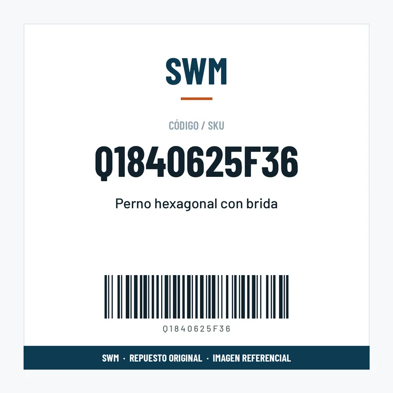 Perno hexagonal con brida – SWM Q1840625F36