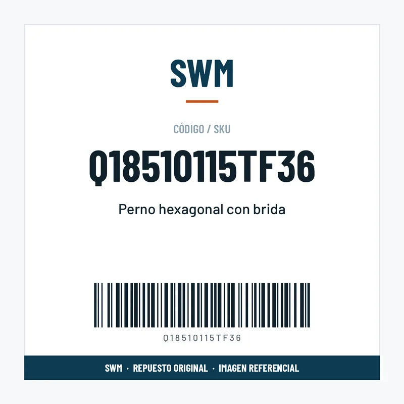 Perno hexagonal con brida – SWM Q18510115TF36