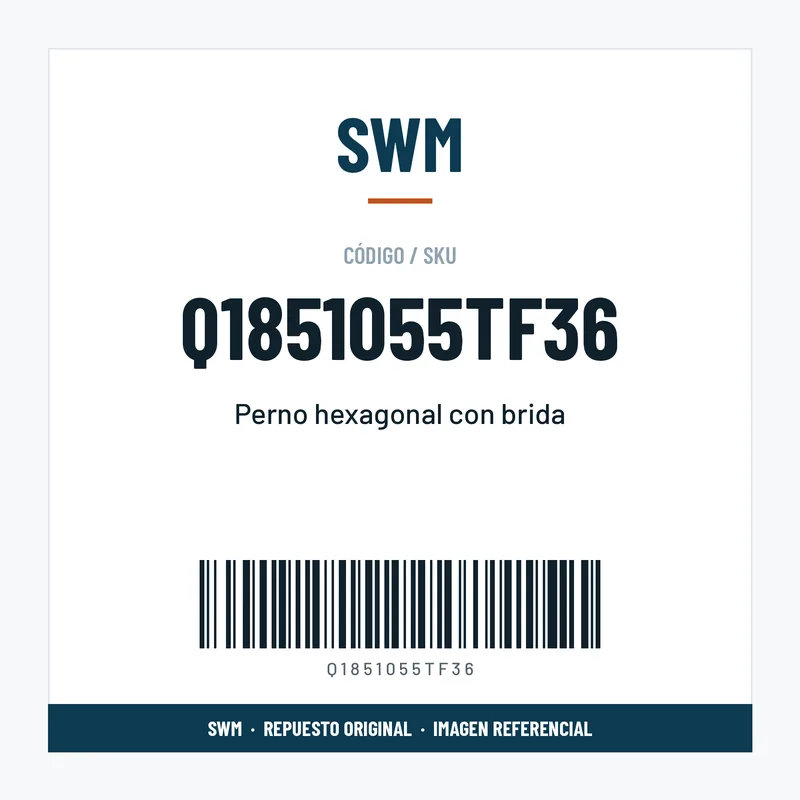 Perno hexagonal con brida – SWM Q1851055TF36
