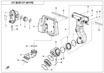 Ducto de aire de CVT